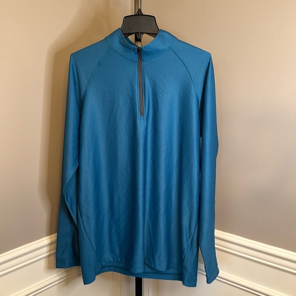 Under Armour Other - Under Armour loose long sleeve zip up size large in blue and gray